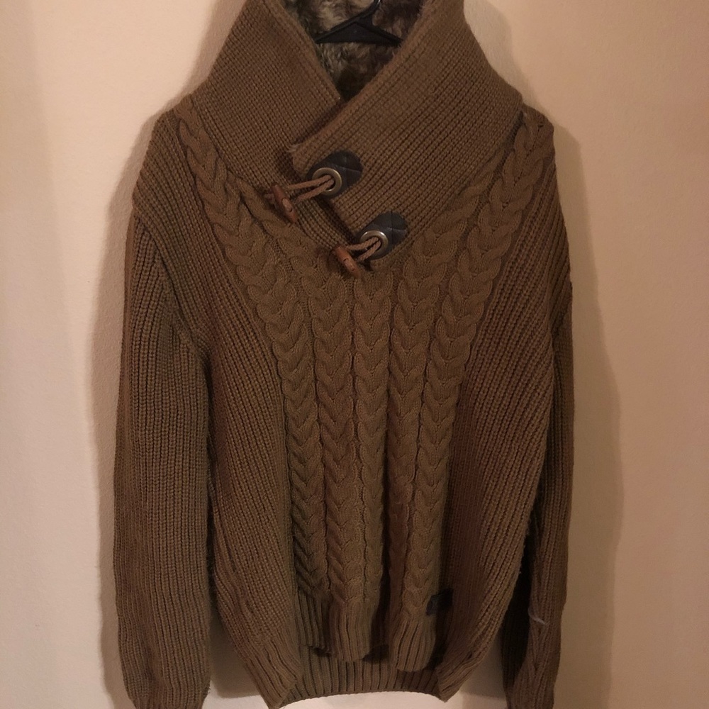 LCR fur knitted sweater